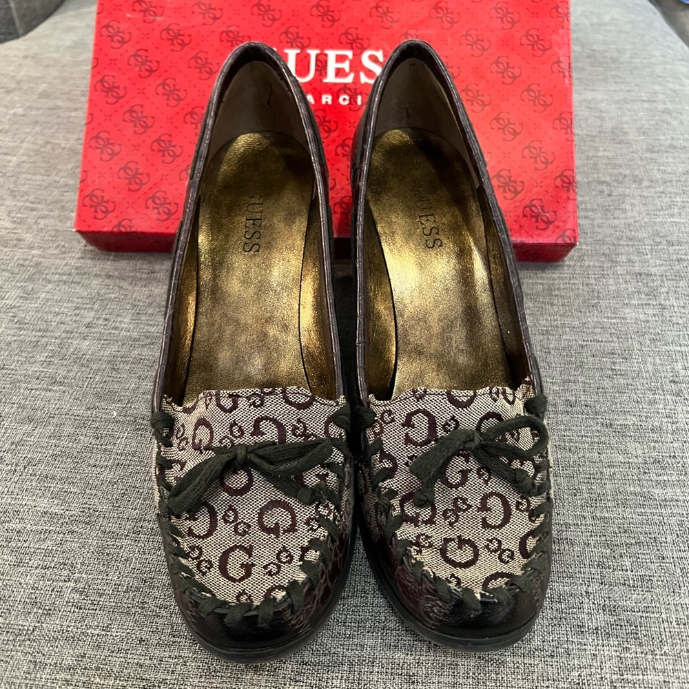 Guess Brown Maryann Wedges